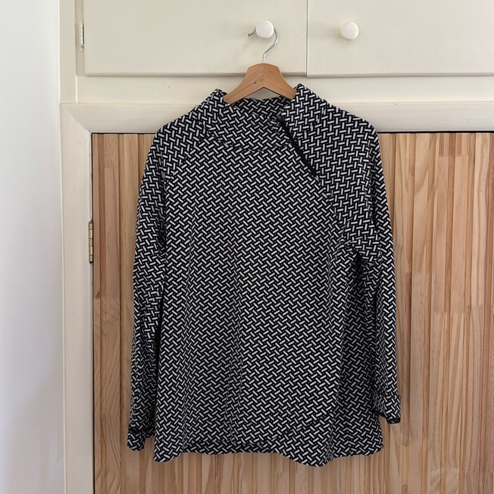 Talbots Jacket - Shoulder Zip Pullover - Size Med… - image 1